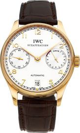 IWC Schaffhausen Portuguese Automatic Seven Day Power Reserve.Rose Gold Wristwatch, Ref. 5001-01....