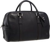Louis Vuitton Black Tobago Leather Carryall Travel Bag.
