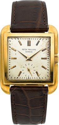 Patek Philippe Ref. 2486 Fine & Rare Square 18k Gold.Wristwatch, circa 1950....