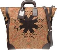 Etro Black & Brown Paisley Canvas Tote Bag. Excellent.Condition. 15 Width x 16 Height x 6 Depth....