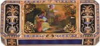 An Exceptional & Rare Three Compartment Gold & Enamel Snuff.Box With Concealed Automaton & Timepiece Attributed To Piguet.Ca...