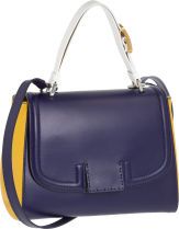 Fendi Blue & Yellow Leather Silvana Bag....
