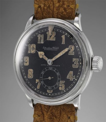 IWC Follow;A large, attractive and rare stainless steel aviator wristwatch
