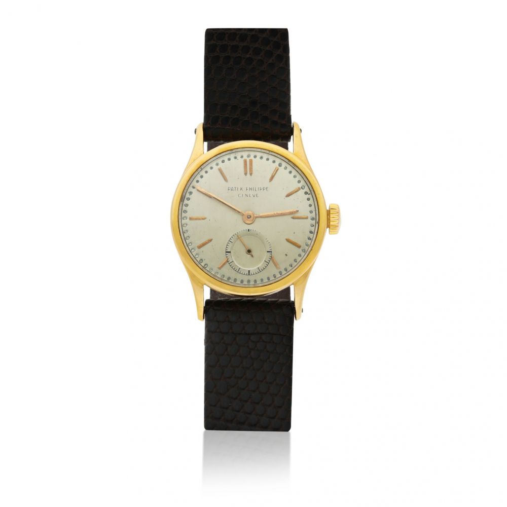 PATEK PHILIPPE | REF 448, A PINK GOLD WRISTWATCH CIRCA 1945