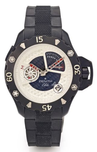Zenith.A TITANIUM AUTOMATIC WRISTWATCH WITH POWER RESERVE AND DATE NO 96.0515.685 DEFY XTREME CIRCA 2000
