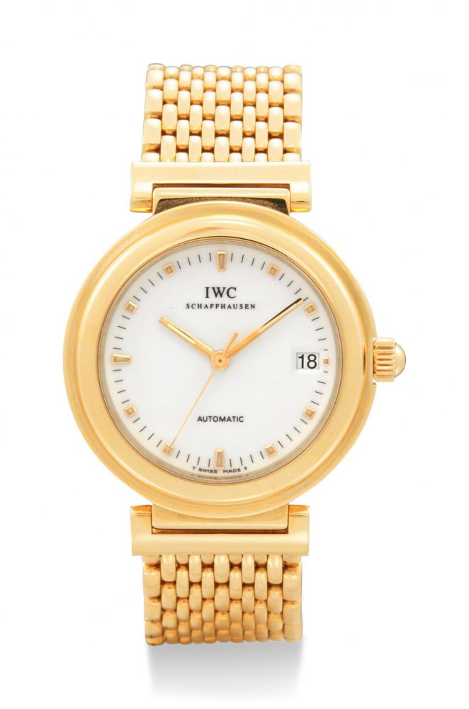 IWC | DA VINCI, REFERENCE 3528, A YELLOW GOLD WRISTWATCH WITH DATE AND BRACELET, CIRCA 2000