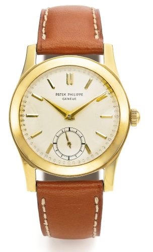 Patek Philippe.A FINE YELLOW GOLD WRISTWATCH REF 2483 MVT 968008 CASE 661606 MADE IN 1951