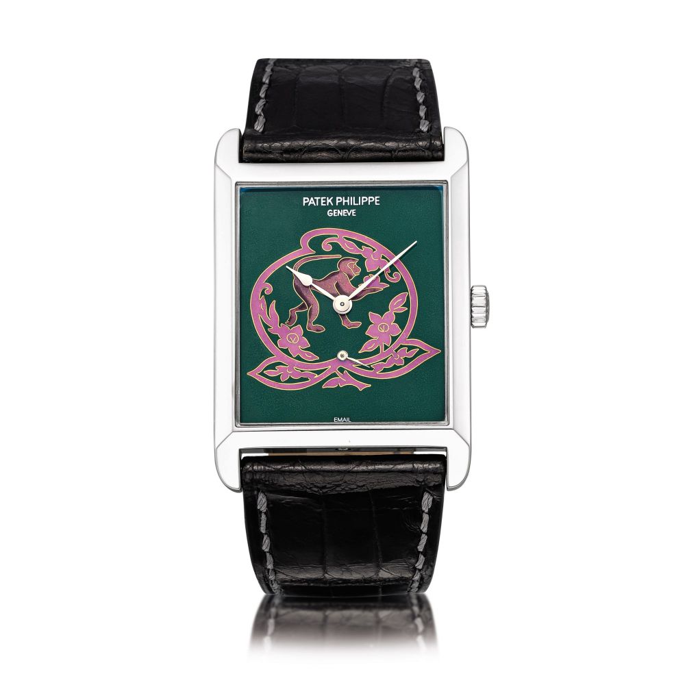 Patek Philippe | Reference 5076 | A unique platinum wristwatch with cloisonné enamel dial, Made in 2004 | 百達翡麗 | 型號5076 獨一無二鉑金腕錶，備掐絲琺瑯錶盤，2004年製
