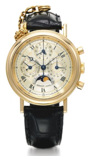 Breguet A FINE YELLOW GOLD PERPETUAL CALENDAR CHRONOGRAPH WRISTWATCH WITH MOON-PHASES REF 3617 CIRCA 1995