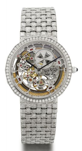 Vacheron Constantin A WHITE GOLD AUTOMATIC SKELETONISED WRISTWATCH WITH BRACELET REF 43502/2 MVT 800462 CASE 725345 CIRCA 1994