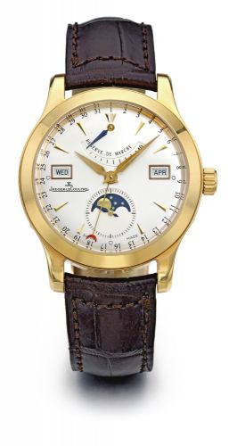Jaeger-LeCoultre A PINK GOLD AUTOMATIC TRIPLE CALENDAR WRISTWATCH WITH MOON PHASES AND POWER RESERVE REF 147241 S NO 2419843 MASTER CONTROL CIRCA 2009
