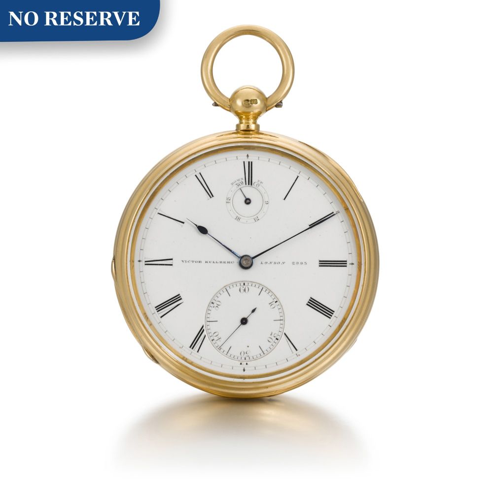 VICTOR KULLBERG | A GOLD OPEN-FACED WATCH WITH UP-AND-DOWN INDICATION 1875, NO. 2993