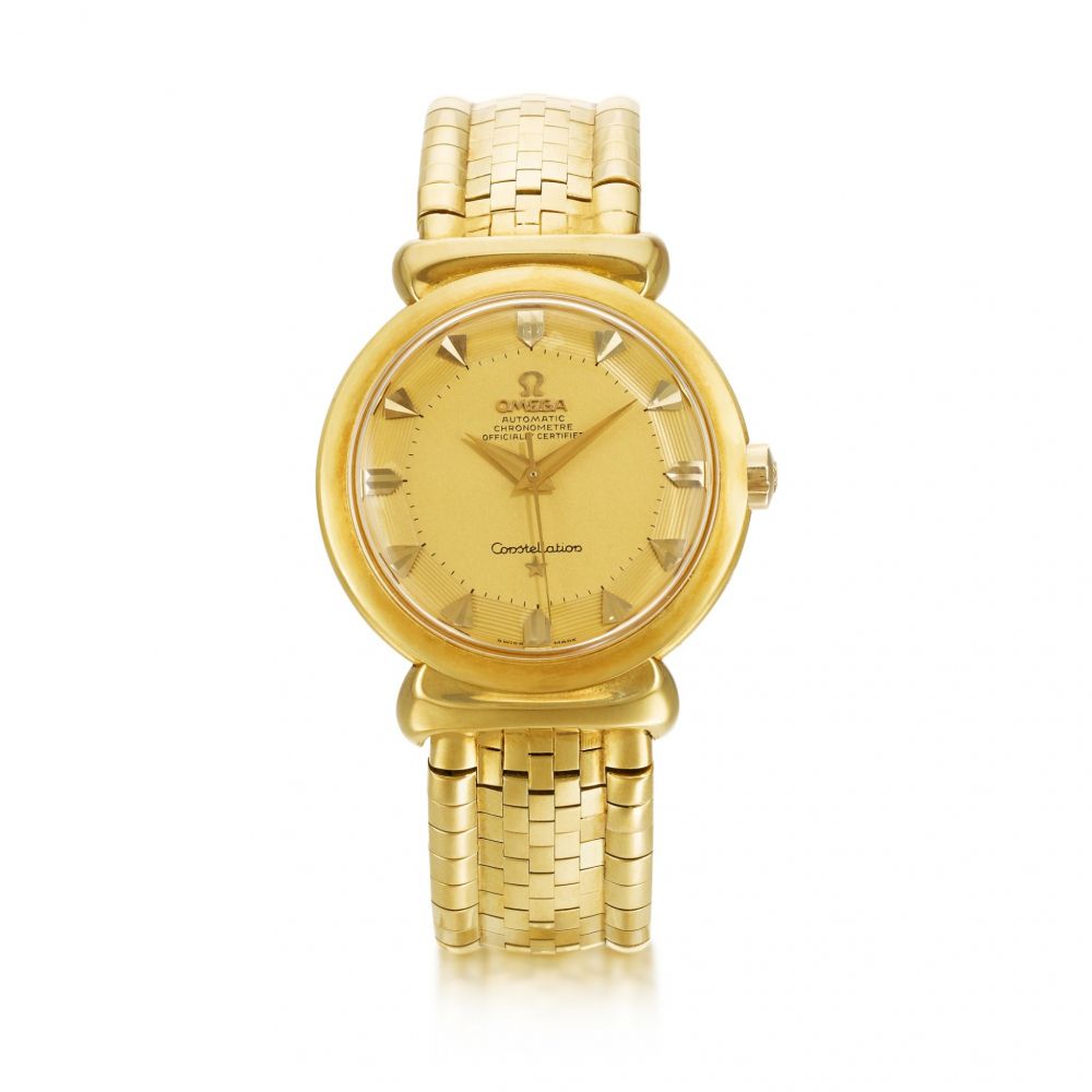 OMEGA | CONSTELLATION GRAND LUXE, REF 2930 SC YELLOW GOLD BRACELET WATCH CIRCA 1956