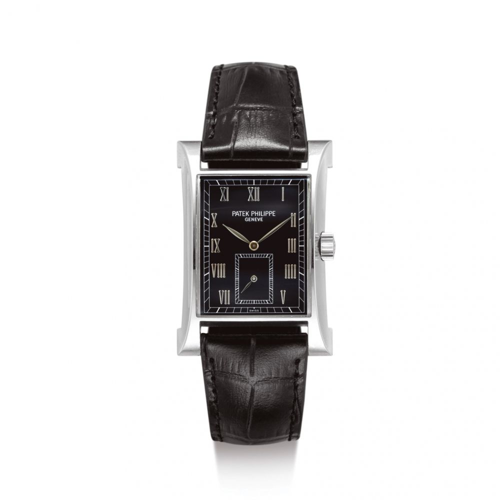 PATEK PHILIPPE | PAGODA, REFERENCE 5500 A LIMITED EDITION PLATINUM WRISTWATCH, MADE TO COMMEMORATE THE OPENING OF PATEK PHILIPPE'S WATCHMAKING CENTER IN GENEVA, MADE IN 1997 | 百達翡麗 | Pagoda 型號5500 限量版鉑金腕錶，為慶祝百達翡麗日內瓦製錶中心開幕而製，機芯編號1859144，錶殼編號4014095，1997年製