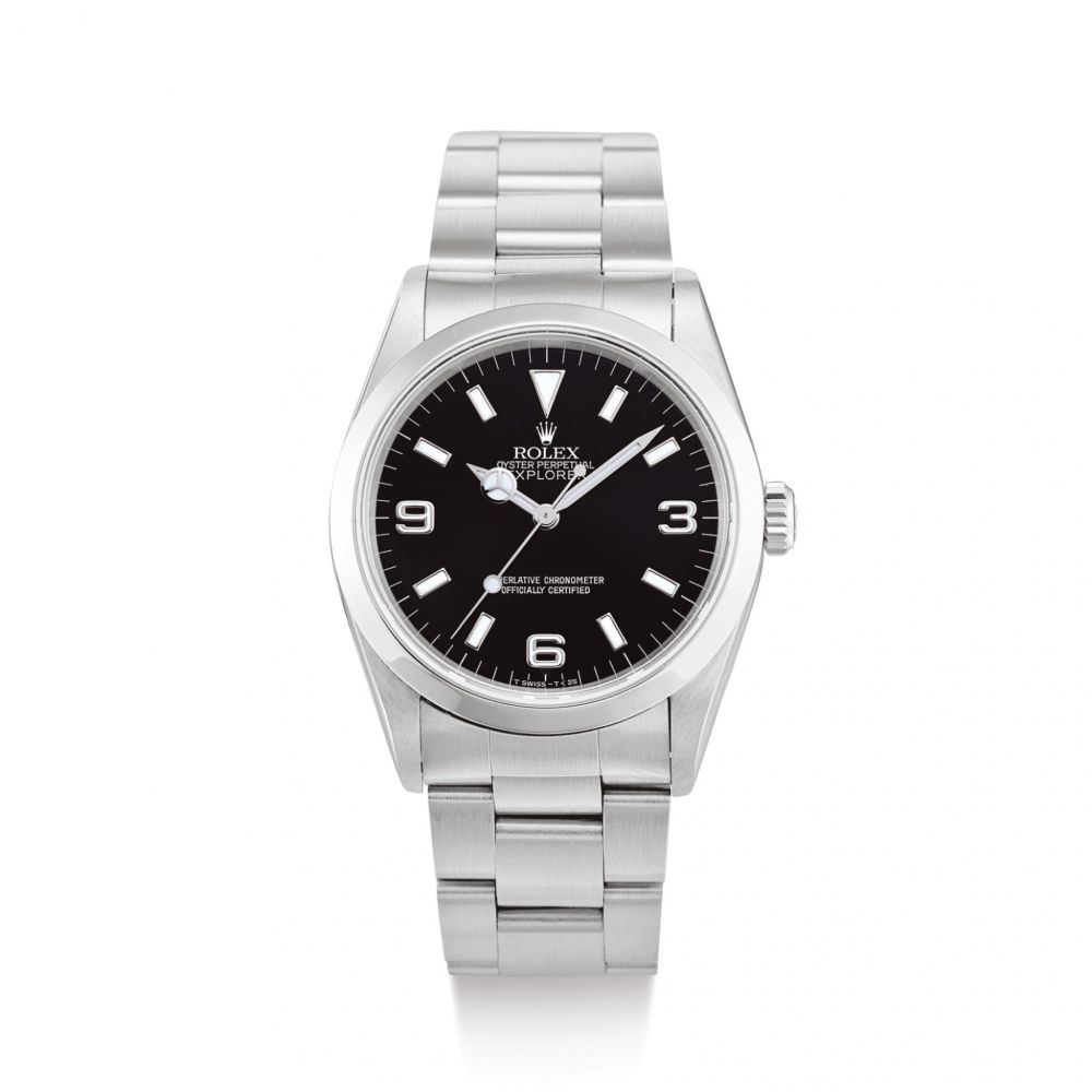 ROLEX | EXPLORER, REFERENCE 14270 A STAINLESS STEEL WRISTWATCH WITH BRACELET, RETAILED BY VAN CLEEF & ARPELS, CIRCA 1995 | 勞力士 | Explorer 型號14270 精鋼鏈帶腕錶，由Van Cleef & Arpels發行，錶殼編號W861488，約1995年製