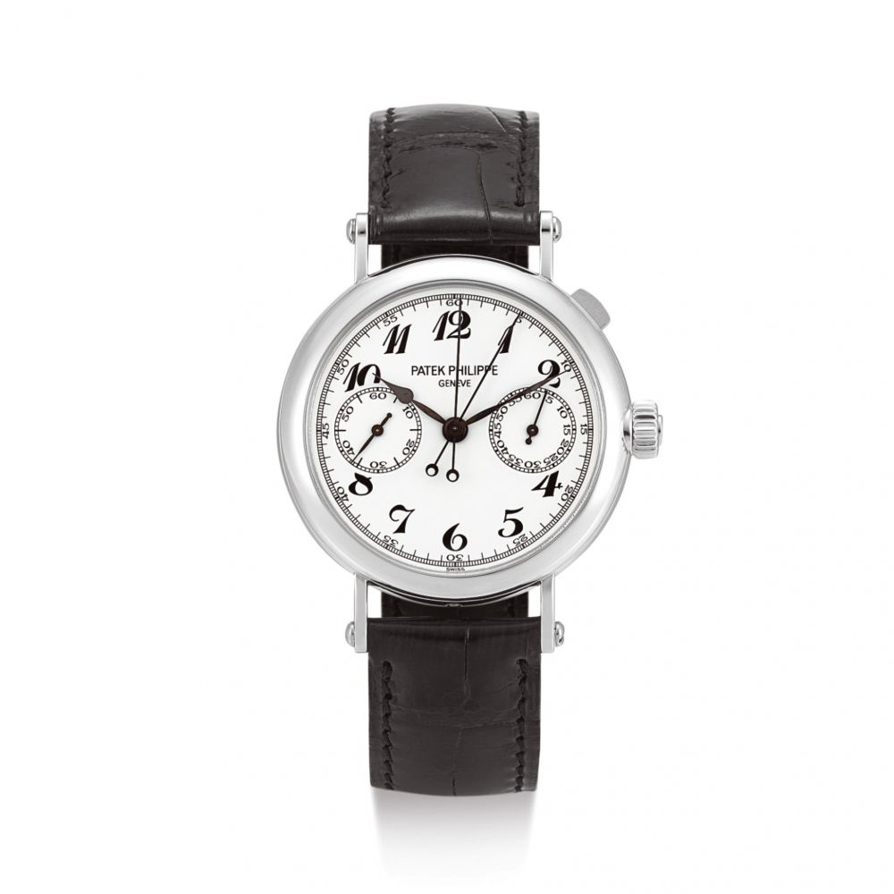 PATEK PHILIPPE | REFERENCE 5959 A PLATINUM SPLIT SECONDS CHRONOGRAPH WRISTWATCH, CIRCA 2007 | 百達翡麗 | 型號5959 鉑金追針計時腕錶，機芯編號3637029，錶殼編號4405493，約2007年製