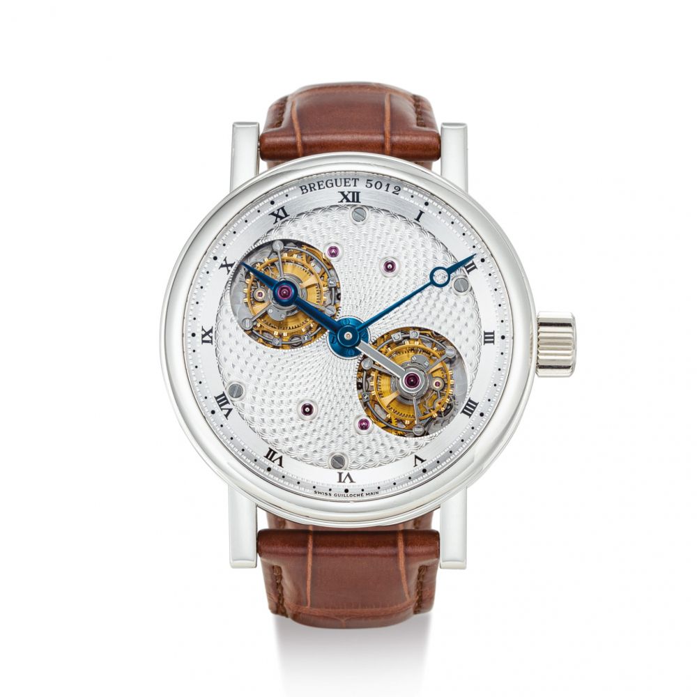 BREGUET | CLASSIQUE GRANDE COMPLICATION, REFERENCE 5347 PT 11 9ZU A PLATINUM DOUBLE TOURBILLON WRISTWATCH, CIRCA 2009 | 寶璣 | Classique Grande Complication 型號5347 PT 11 9ZU 鉑金鏤空雙重陀飛輪腕錶，約2009年製