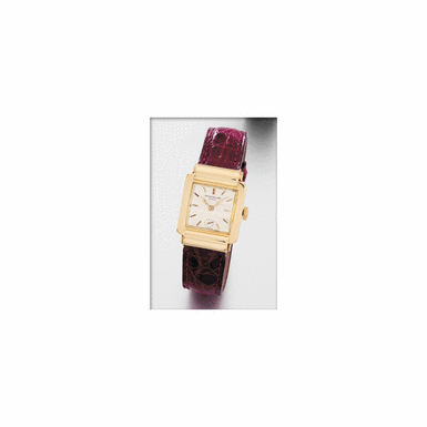 AN UNUSUAL CUSHION FORM WRISTWATCH WITH STEPP ED HOODED LUGS PATEK PHILIPPE REF.2473