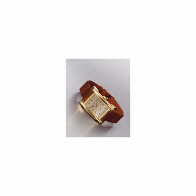 PATEK PHILIPPE & CO. NO.976301 REF.2520 RARE MASSIVE GOLD CURVED WRISTWATCH UNUSUAL LUGS