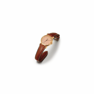 A RARE PINK GOLD WRISTWATCH WITH INDIRECT CENTER SECONDS AND UNUSUAL LUGS, PATEK PHILIPPE & CO., GEN