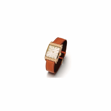 A RARE PINK GOLD RECTANGULAR WRISTWATCH, PATEK PHILIPPE & CO., GEN
