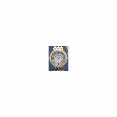 A FINE LADY'S GOLD, DIAMOND AND RUBY SET BRACELET WATCH WITH MOTHER-OF-PEARL DIAL, PATEK PHILIPPE & CO., GEN