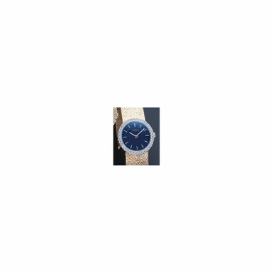 A LADY'S WHITE AND PINK GOLD BRACELET WATCH WITH DIAMOND SET BEZEL, PATEK PHILIPPE & CO., GEN