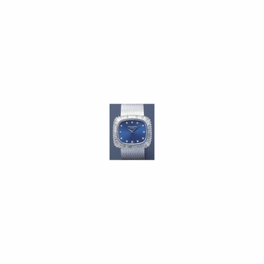 A LADY'S WHITE GOLD AND DIAMOND SET CUSHION-FORM BRACELET WATCH, PATEK PHILIPPE & CO., GEN