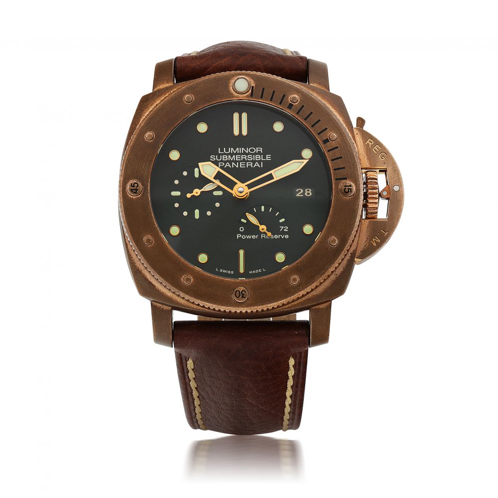 PANERAI | LUMINOR SUBMERSIBLE 1950 3-DAYS AUTOMATIC BRONZO, REF PAM00507, LIMITED EDITION BRONZE WRISTWATCH WITH DATE AND POWER-RESERVE INDICATION CIRCA 2011
