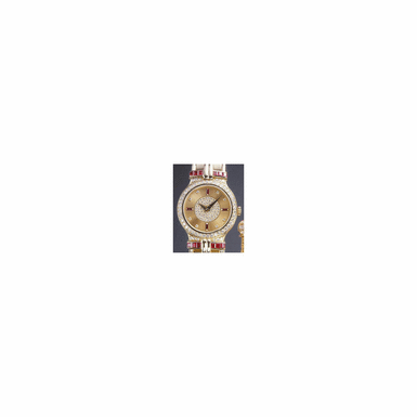 A FINE LADY'S GOLD, DIAMOND AND RUBY SET BRACELET WATCH, PATEK PHILIPPE & CO., GEN