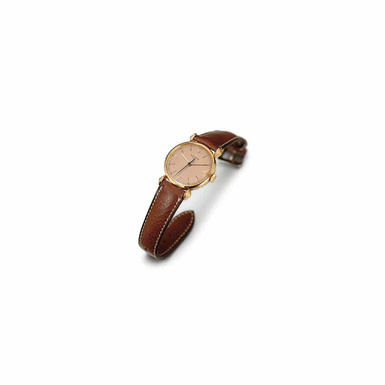 A RARE PINK GOLD WRISTWATCH WITH INDIRECT CENTER SECONDS AND UNUSUAL LUGS, PATEK PHILIPPE & CO., GEN