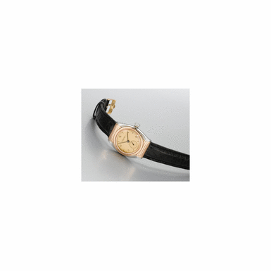 ROLEX - A rare steel and pink gold automatic wristwatch with hooded lugs circa 1940, REF.3595