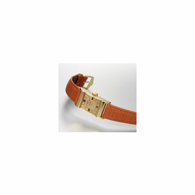 PATEK PHILIPPE - A fine pink gold rectangular wristwatch 1942, no. 835.296, ref.583