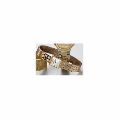 PATEK PHILIPPE - MOVEMENT NO. 947885, CASE NO. 690337, REF. 3034/4, CIRCA 1955, A LADY'S PINK GOLD SQUARE BRACELET WATCH