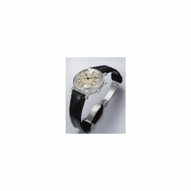 BREGUET - REF.3601, CIRCA 2003, A LARGE AND EXCEPTIONAL WHITE GOLD AND DIAMOND AUTOMATIC SWEEP SECONDS WRISTWATCH WITH ALARM WATCH AND DATE