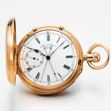NICOLE NIELSON & CO, A HEAVY GOLD HUNTING CASED MINUTE REPEATING KEYLESS LEVER WATCH WITH SPLIT SECONDS CHRONOGRAPH LONDON CIRCA 1889 NO 10164