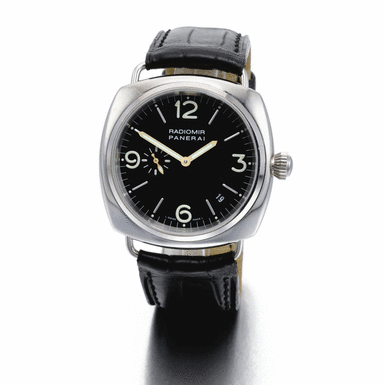PANERAI - A white gold cushion form automatic wristwatch with date Circa 2000 OP 6540 radiomir No 379/500