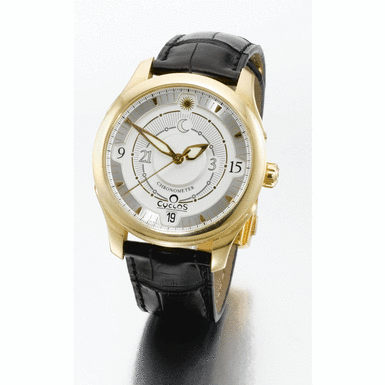 CYCLOS - a gold automatic wristwatch with date circa 2003 day & night no 64