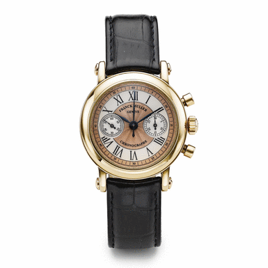FRANCK MULLER - A LADY'S PINK GOLD CHRONOGRAPH WRISTWATCH WITH REGISTER CIRCA 2000 REF 2865 NA 34 NO 04