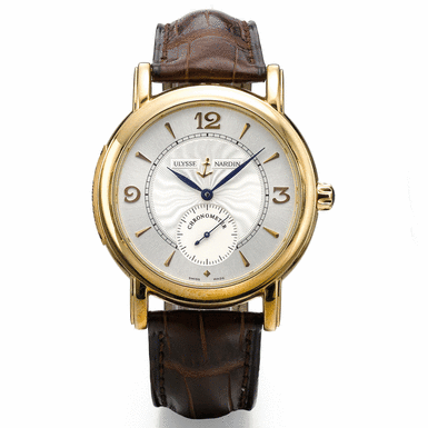ULYSSE NARDIN - A LIMITED EDITION PINK GOLD AUTOMATIC WRISTWATCH WITH SUBSIDIARY SECONDS CIRCA 2002 SAN MARCO NO 099/300