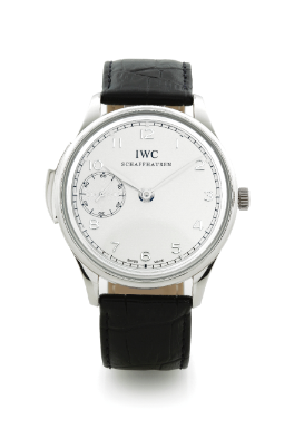 INTERNATIONAL WATCH CO. - A FINE LIMITED EDITION OVERSIZED PLATINUM MINUTE REPEATING WRISTWATCH CIRCA 2007 PORTUGUESE NO 06/100