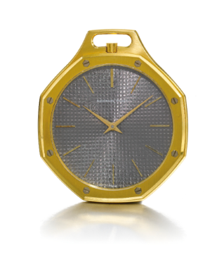 AUDEMARS PIGUET - AN 18K YELLOW GOLD OCTAGON WATCH CIRCA 1985 ROYAL OAK