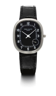 PATEK PHILIPPE - AN 18K WHITE GOLD AUTOMATIC WRISTWATCH WITH ECCENTRIC SUBSIDIARY SECONDS 1998 REF 5028G-000 MVT 3150342/4035994 CASE 4035994 ELLIPSE