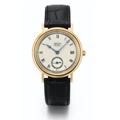 BREGUET - A YELLOW GOLD AUTOMATIC WRISTWATCH WITH DATE CIRCA 1995 REF 5920