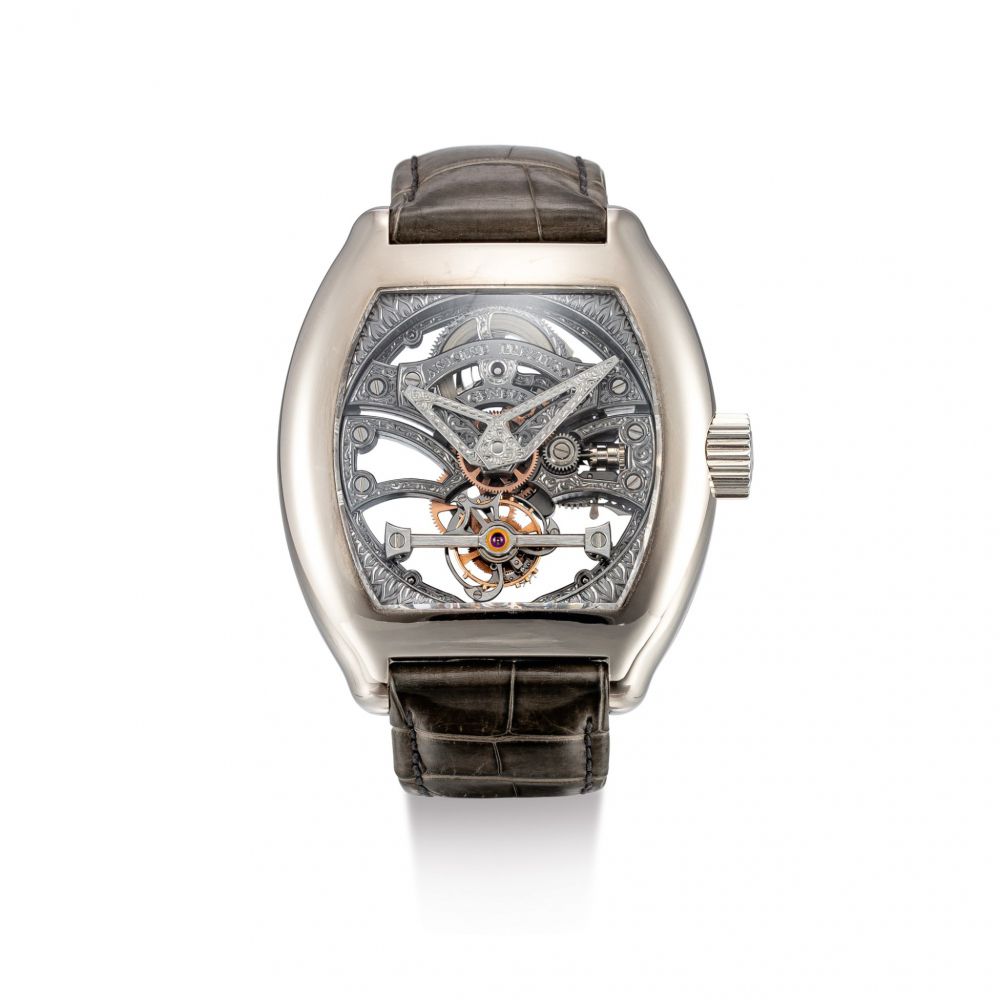 ANTOINE PREZIUSO | GRAND TOURBILLON SPORT/GTS, A UNIQUE WHITE GOLD TOURBILLON SKELETONISED WRISTWATCH, CIRCA 2014 | Grand Tourbillon Sports/GTS 獨一無二白金陀飛輪鏤空腕錶，錶殼編號1/1，約2014年製