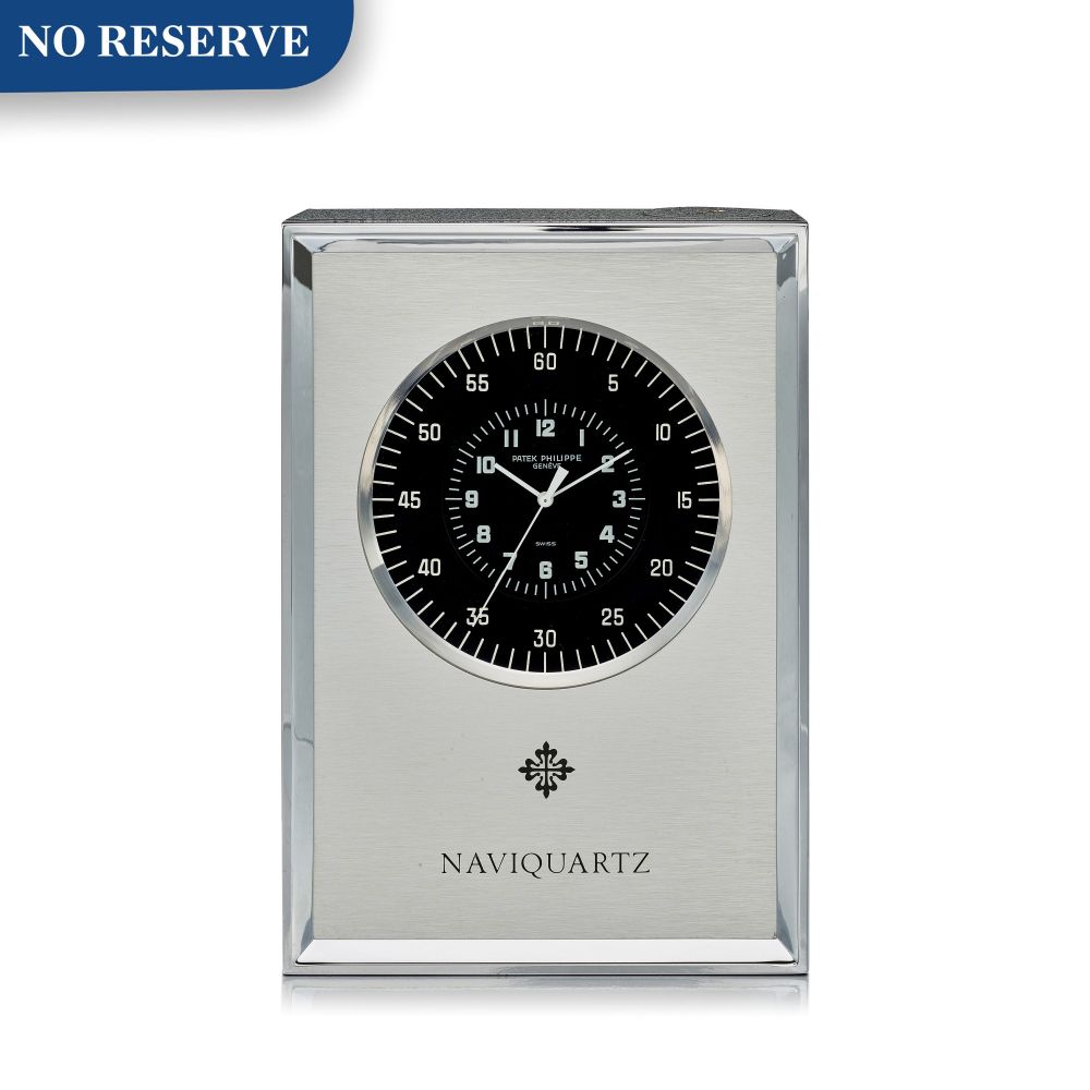 PATEK PHILIPPE | NAVIQUARTZ, REFERENCE E 1200 | AN ALUMINUM DESK TIMEPIECE, MADE IN 1972 | 百達翡麗 | Naviquartz 型號 E 1200 鋁金屬時計，1972年製