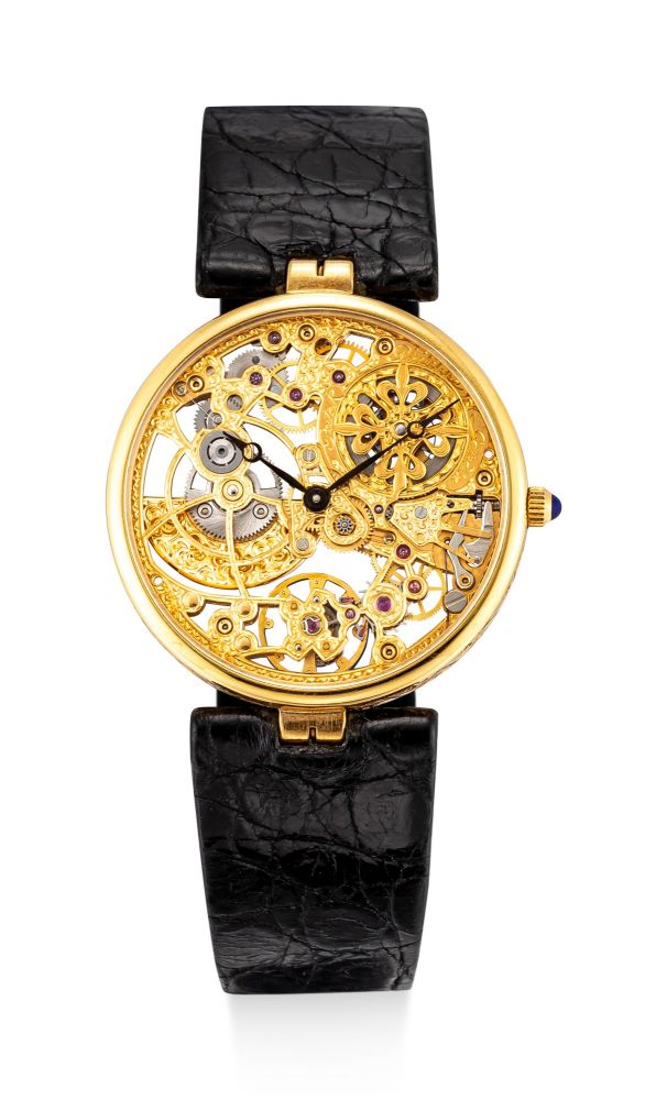 PATEK PHILIPPE | REFERENCE 3878 | A YELLOW GOLD SKELETONIZED WRISTWATCH, CIRCA 1994 | 百達翡麗 | 型號3878 黃金鏤空腕錶，約1994年製
