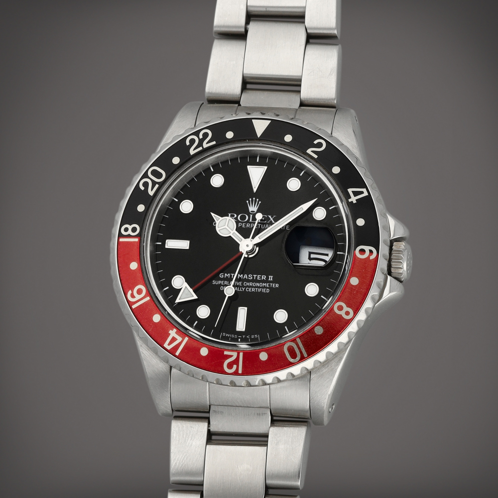 GMT-Master II ‘Coke’, Reference 16710 | A stainless steel automatic dual time zone wristwatch with date and bracelet | Circa 1988