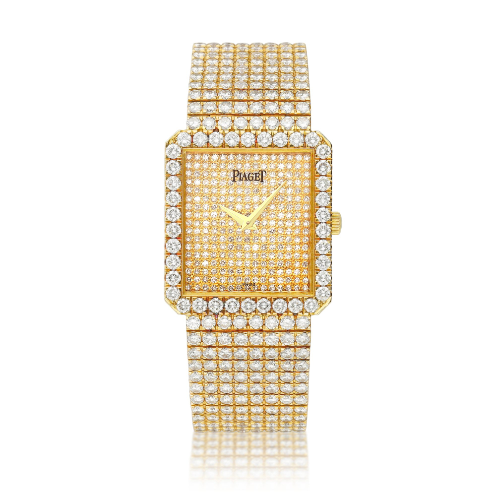 Reference 9154  A yellow gold and diamondset bracelet watch Circa 1995    9154  1995
