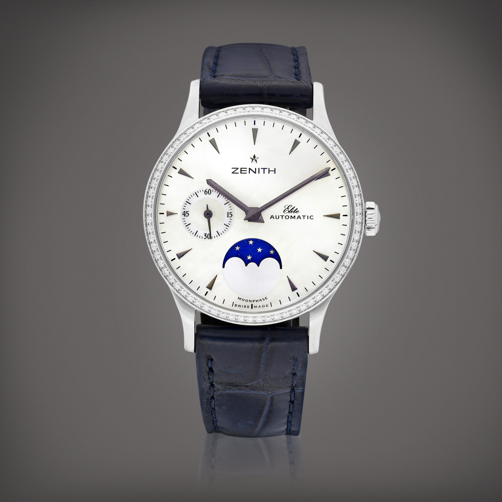 Elite Reference 16 1225 692  A stainless steel and diamondset wristwatch with motherofpearl dial Circa 2015    Elite 16 1225 692  2015